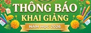 THÔNG BÁO KHAI GIẢNG ĐỢT 2 - THÁNG 06/2026